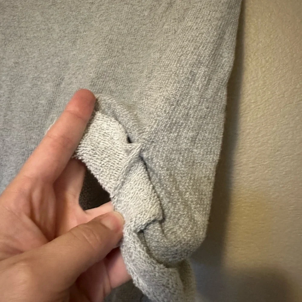 Zenergy by Chico's Gray Scoop Neck 3/4 Sleeve Sweatshirt